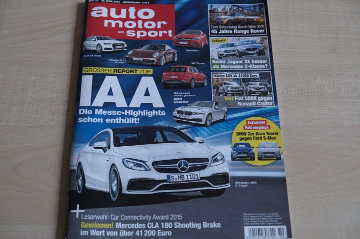 Deckblatt Auto Motor und Sport (10/2015)